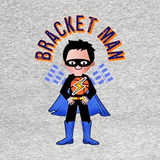 Bracket Man Basketball Superhero T-Shirt